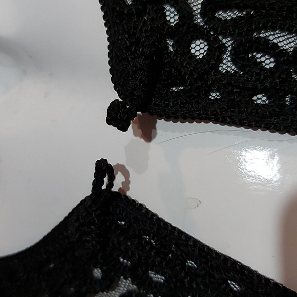 Black Sheer Lace Jacket Large Cover up - Picture 6 of 7